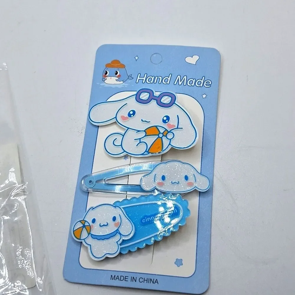 Cinnamonroll hair clips blue puppy hair accessories